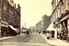 156-Beckenham-High-Street-Church-Road-All-buildings-on-right-blown-up-during-war.c1912